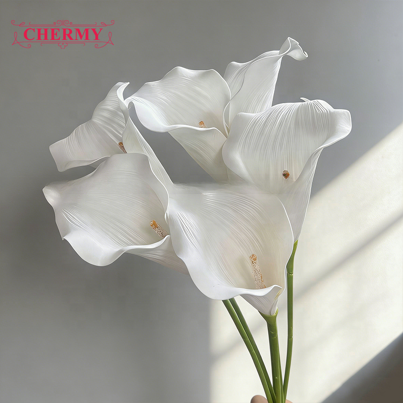 Artificial Calla Lily Manufacturer - Dalian Chermy TH753 Wholesale EV Touch for Home Hotel Dining Table