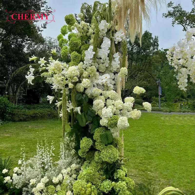 Artificial Green Flowers Manufacturer - TH1553 for Mori Wedding Decoration Green Flower Runners
