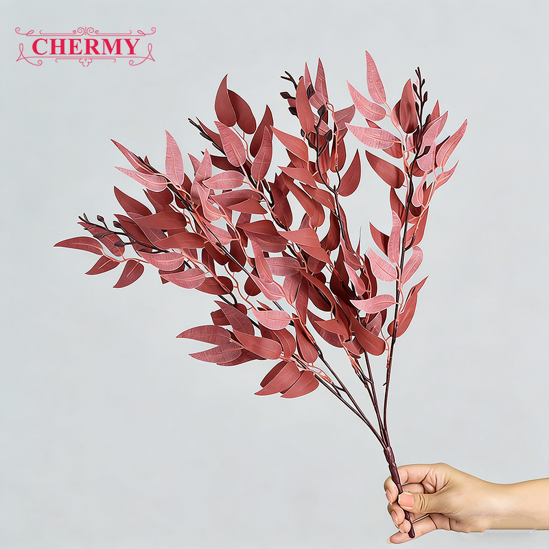 Artificial Willow Branches Manufacturer - TH1541 High-quality Silk Leaf 5 Branches for Wedding Decor