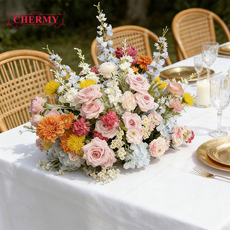 Artificial Aisle Flower Manufacturer - 2026 New 70cm Pink Table for Wedding Party Wholesale