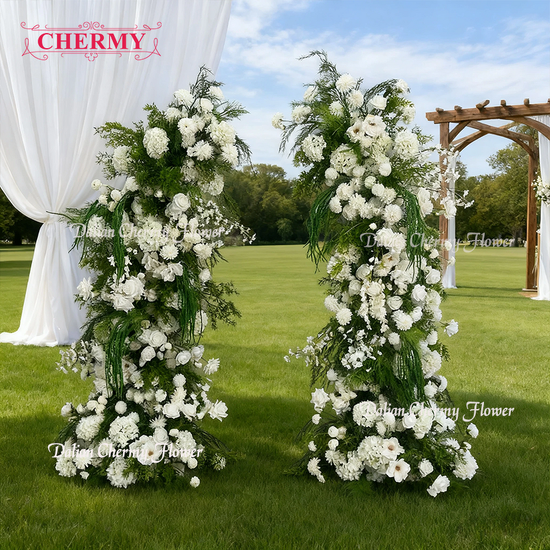 Artificial Flower Ball Runner Manufacturer - Dalian Chermy Green Plant for Wedding Background Stage