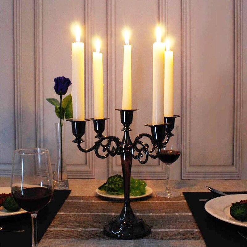Metal Candelabra Manufacturer - 5 Arm for Weddings Table Centerpieces Taper Luxury Candles Holder