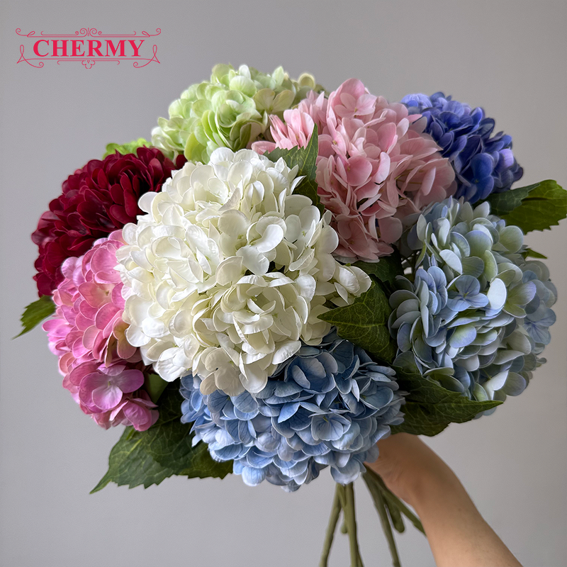 Artificial Hydrangea Manufacturer - DC112 Real Touch Blue for Wedding Table Centerpieces