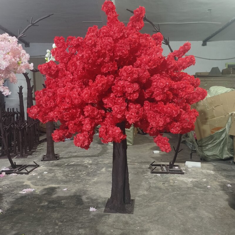 Artificial Cherry Tree Manufacturer - 5ft 150cm Red for Wedding Party Centerpieces Decoration