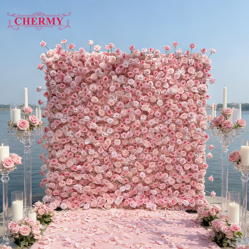 Artificial Flower Wall Backdrop Manufacturer - 8ft X 8ft Silk Wedding Event Mixed for Home Party
