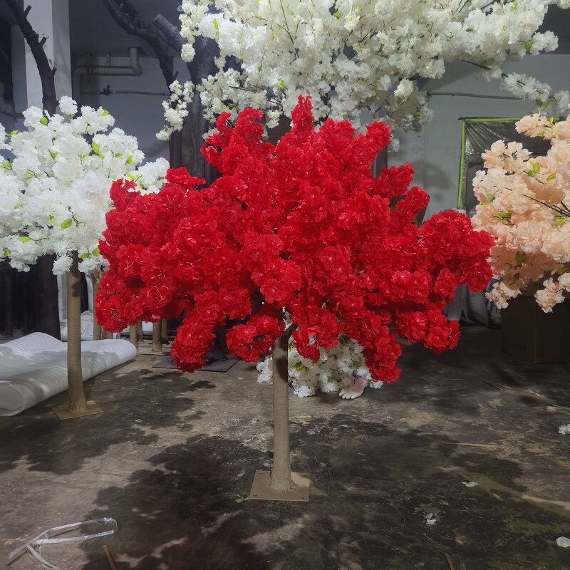 Artificial Cherry Tree Manufacturer - 5ft 150cm Red for Wedding Party Centerpieces Decoration
