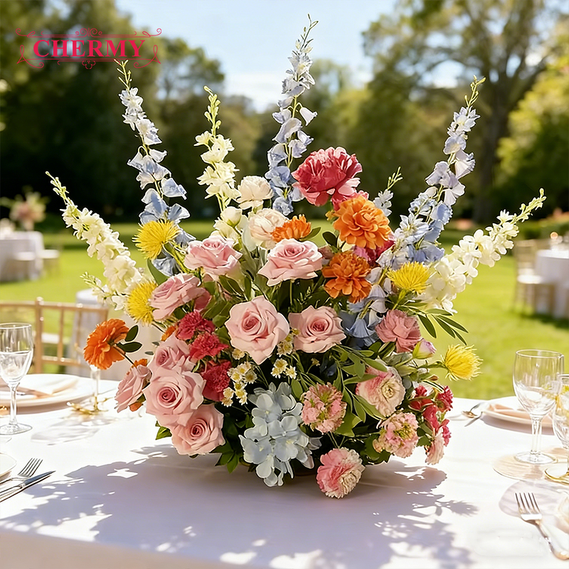 Artificial Aisle Flower Manufacturer - 2026 New Purple for Wedding Walkway Table Decoration