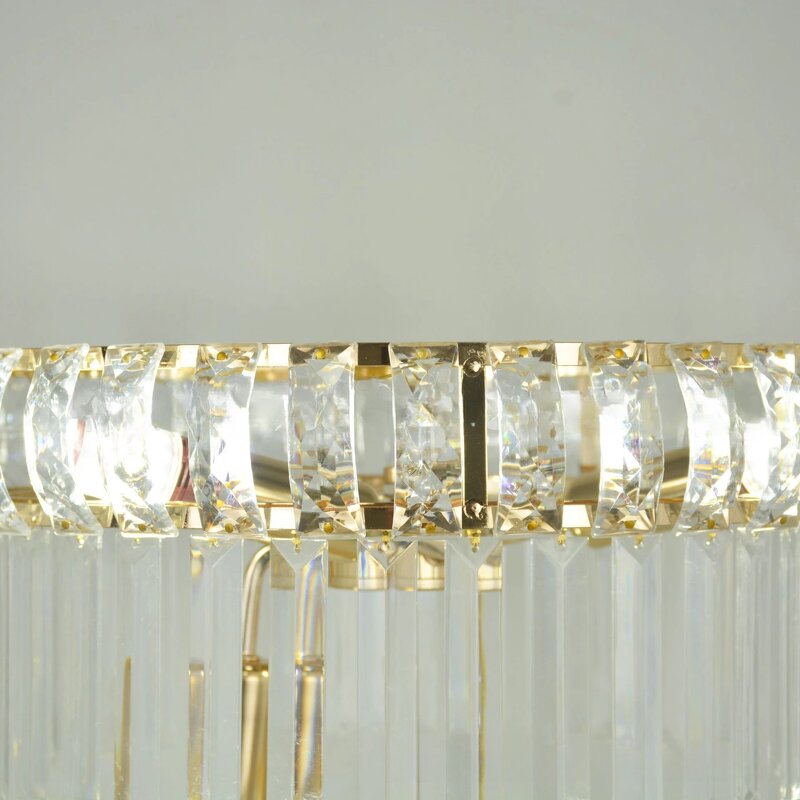 Acrylic Flower Stand Manufacturer - Hotel Home Table Gold Crystal With Light for Wedding Centerpiece