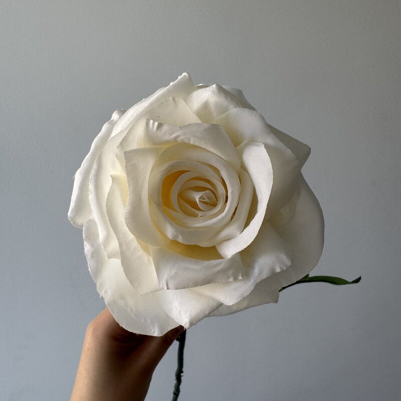 Artificial Rose Manufacturer - Dalian Chermy DC086 Single Head Beige Silk Wedding Floral