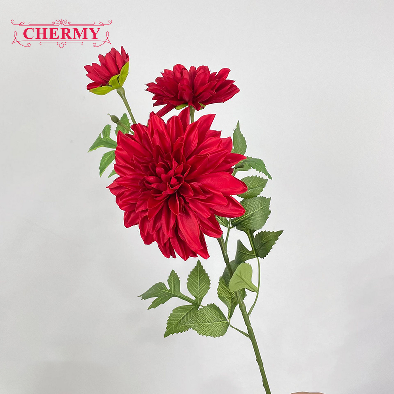 Artificial Dahlia Manufacturer - TH1557 Factory Wholesale Silk High Quality Pink for Home Table