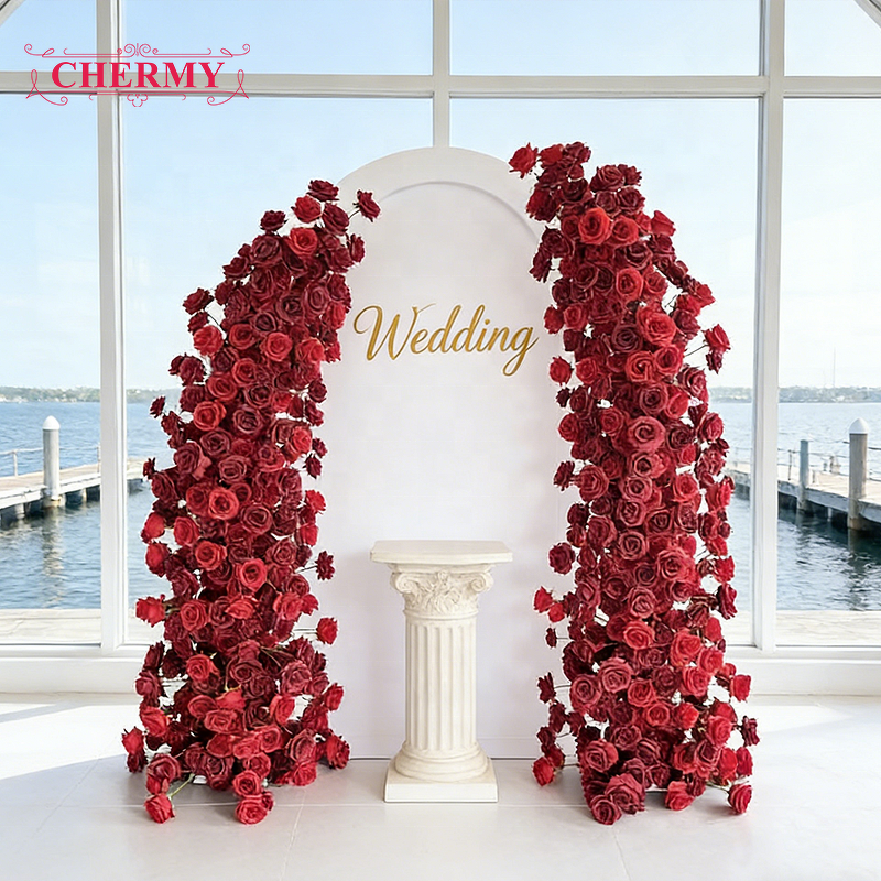 Artificial Flower Arch Manufacturer - Wholesale 2026 New Spring Silk Rose Hydrangea Dark Green