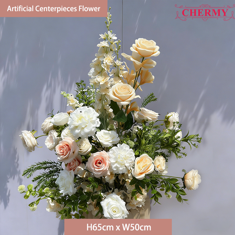 Artificial Flower Arrangement Manufacturer - 2026 New Champagne for Wedding Background Aisle