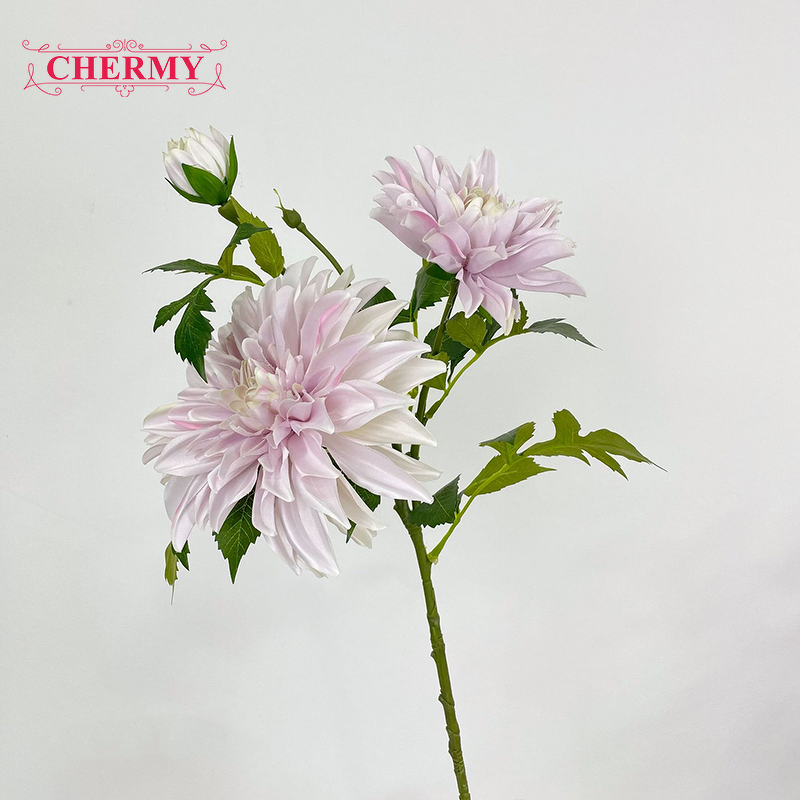 Artificial Dahlia Manufacturer - TH1557 Factory Wholesale Silk High Quality Pink for Home Table