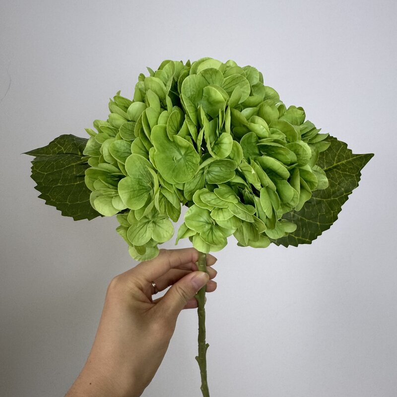 Artificial Hydrangea Manufacturer - Real Touch Dark Green for Home Decor