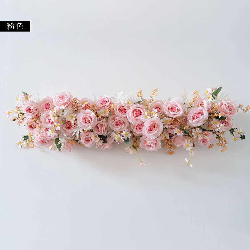Artificial Silk Flower Runner Manufacturer - Hot Sale Wedding Table Rose Centerpiece Aisle