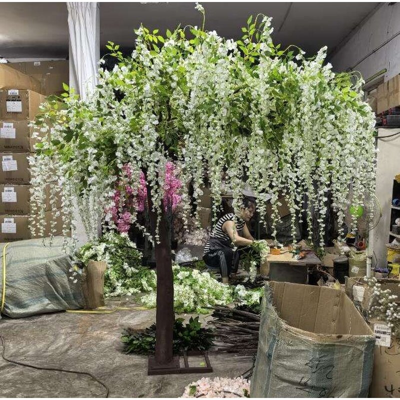 Artificial Wisteria Tree Manufacturer - OEM Large Wisteria Flower for Outdoor Wedding Decor