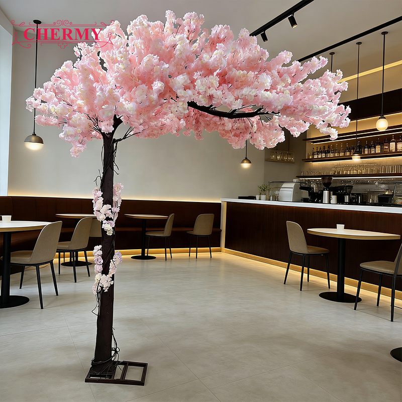Artificial Cherry Blossom Tree Manufacturer - OEM Wedding White Big Large Sakura Flower Tree