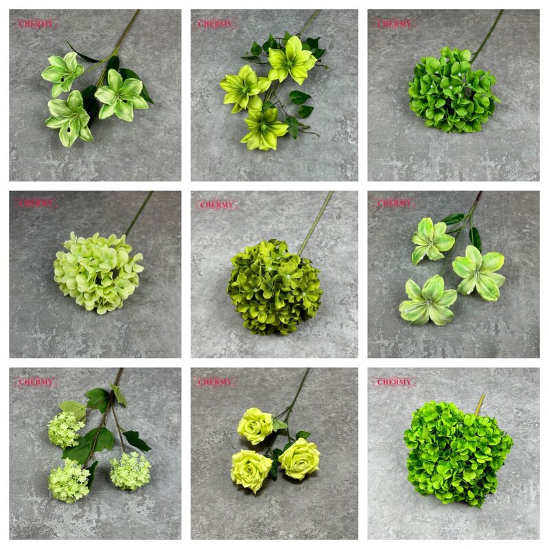 Artificial Green Flowers Manufacturer - TH1553 for Mori Wedding Decoration Green Flower Runners