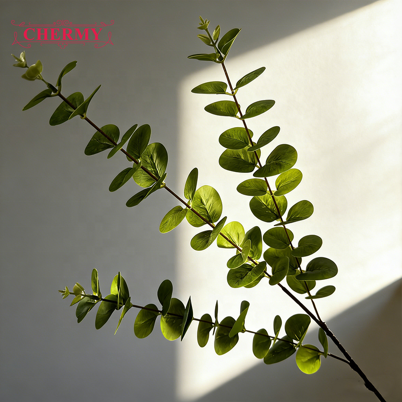 Artificial Eucalyptus Leaves Manufacturer - Dalian Chermy DC088 for Wedding Flower Arrangement Greenery