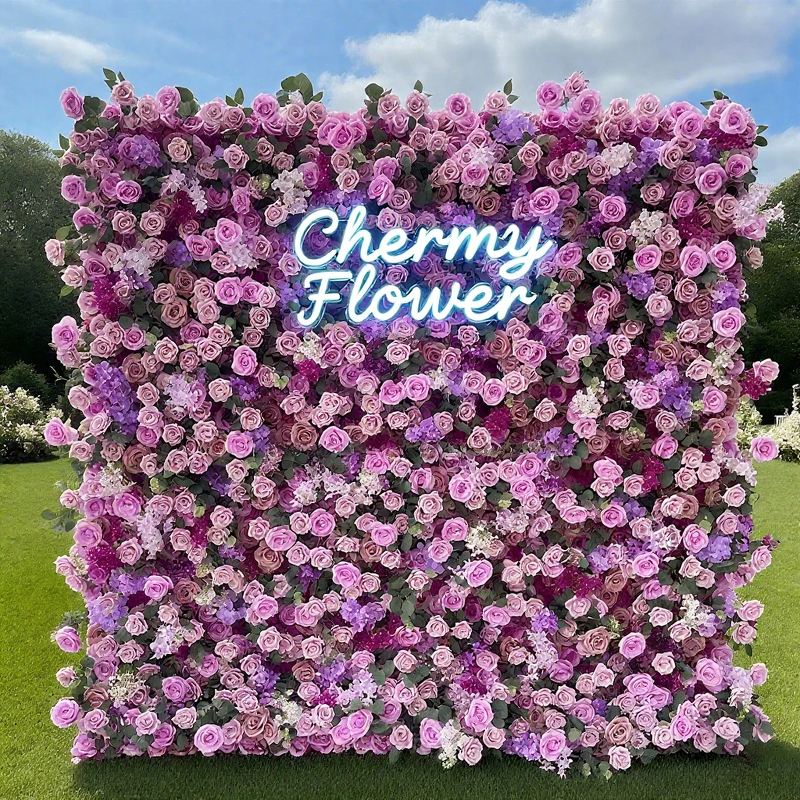 Artificial Flower Wall Backdrop Manufacturer - Wedding Ivory White 8ft X 8ft White Rose 5d Wall