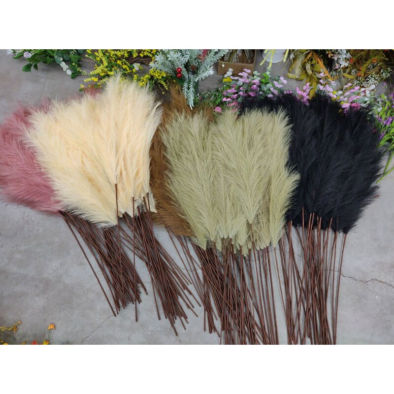 Artificial Pampas Grass Manufacturer - 110cm 22 Forks Large Fluffy for Party Event