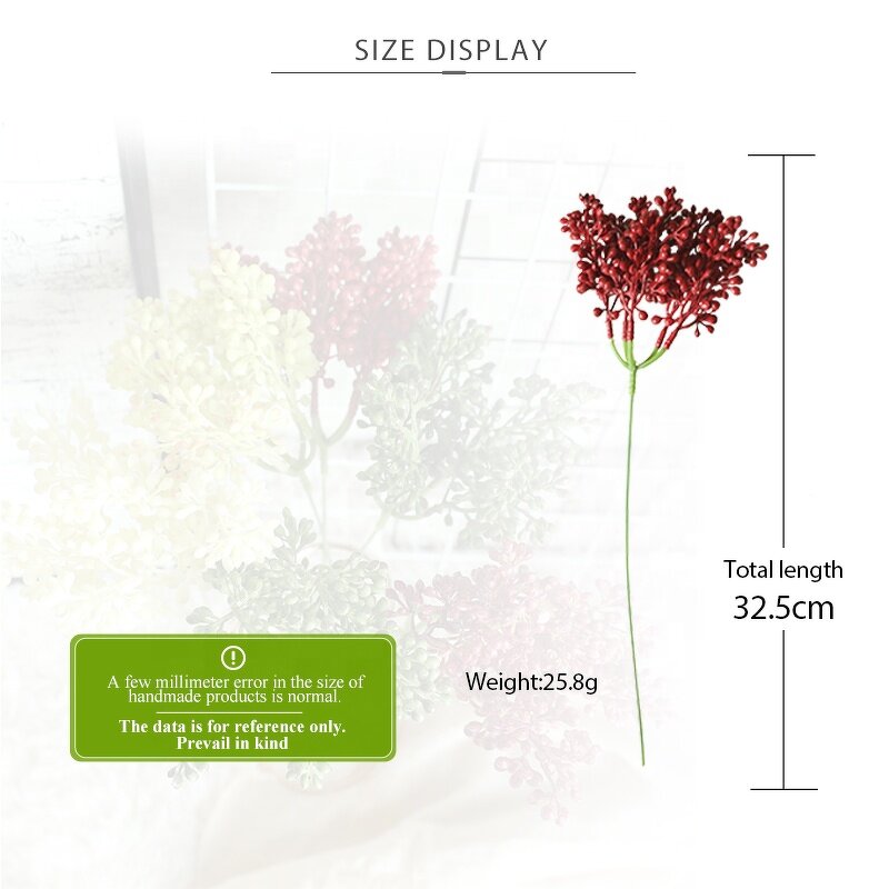 Artificial Berry Stem Manufacturer - Wholesale Cheap Red Berries for Christmas Decoration