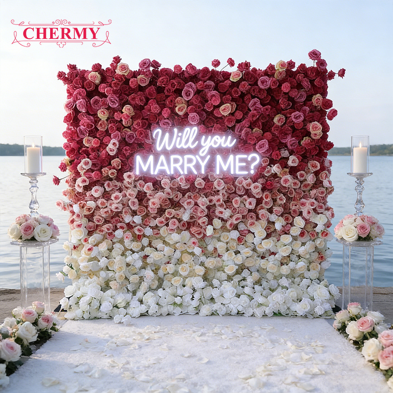 Artificial Flower Wall Manufacturer - Wholesale Roll up Silk White Rose Higher Quality