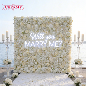 Artificial Flower Wall Manufacturer - Wholesale Roll up Silk White Rose Higher Quality