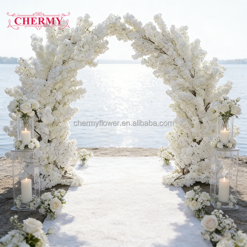 Artificial Cherry Blossom Tree Manufacturer - OEM 2.1m Custom Modern Large Bushy White