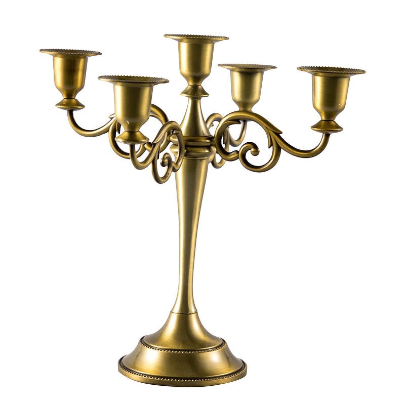 Metal Candelabra Manufacturer - 5 Arm for Weddings Table Centerpieces Taper Luxury Candles Holder