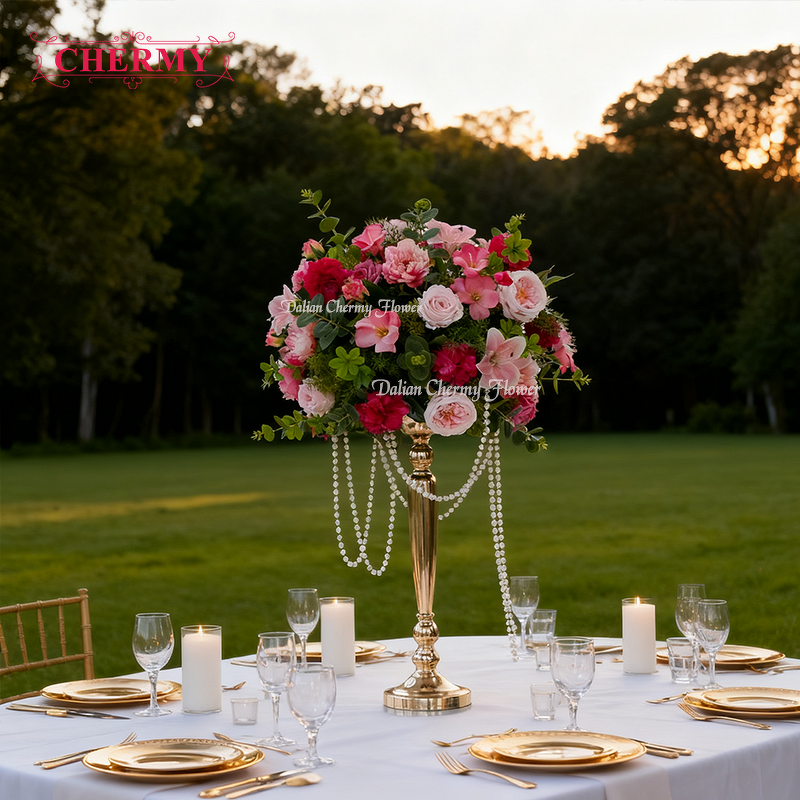 Artificial Silk Flower Ball Manufacturer - OEM Decorative for Wedding Event Table Centerpieces