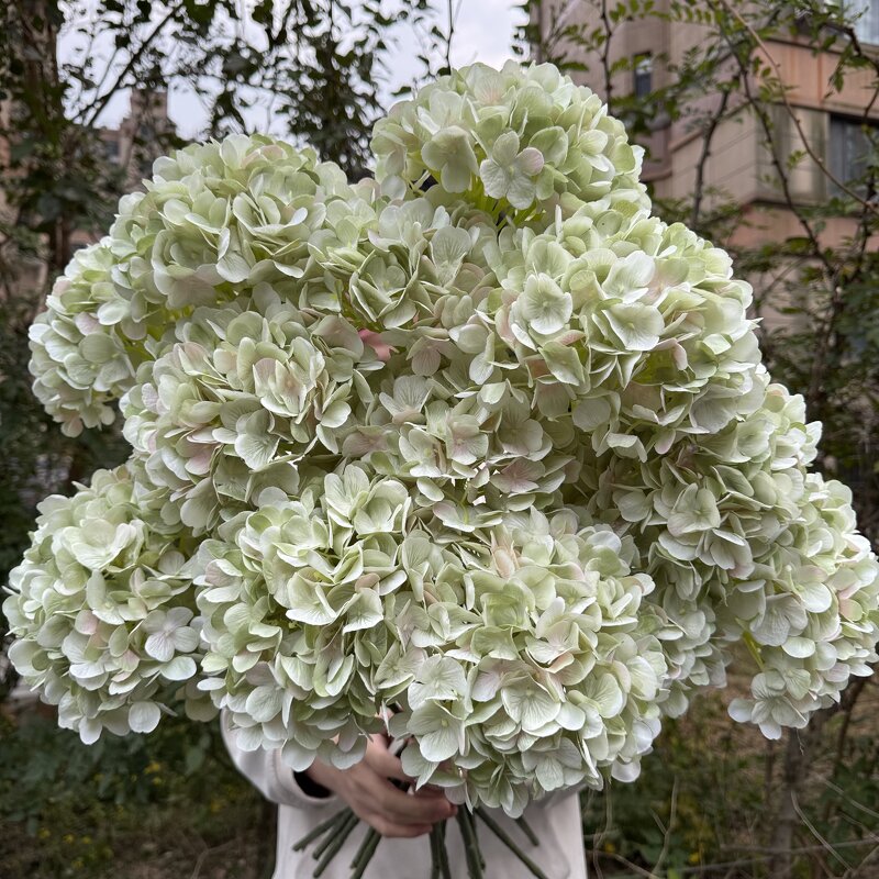 Artificial Hydrangea Manufacturer - 2026 New Large Head Green Silk Wholesale