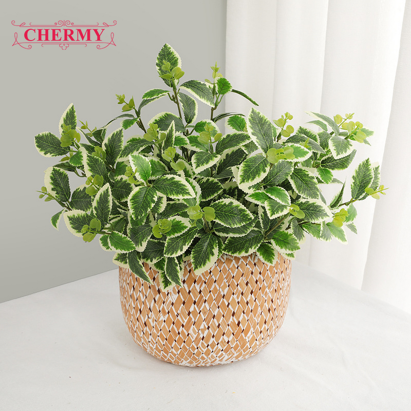 Artificial Green Plant Leaves Manufacturer - CM-TH1535 for Home Wedding Hotel Decoration