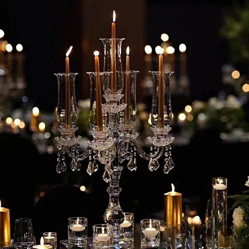 Crystal Candle Holder Manufacturer - 14 Styles Household Simple Blank for Wedding Table Decoration