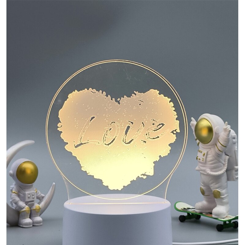 LED Night Light Manufacturer - Custom Logo USB Creative Acrylic for Valentine's Day