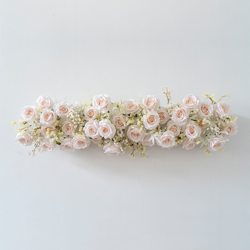 Artificial Silk Flower Runner Manufacturer - Hot Sale Wedding Table Rose Centerpiece Aisle