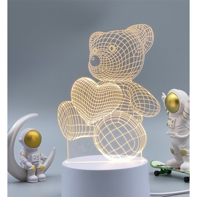 LED Night Light Manufacturer - Custom Logo USB Creative Acrylic for Valentine's Day