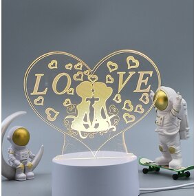 LED Night Light Manufacturer - Custom Logo USB Creative Acrylic for Valentine's Day