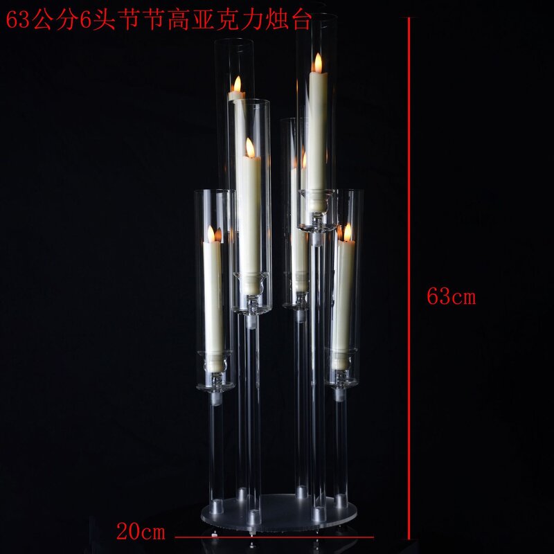 Acrylic Candle Holder Manufacturer - Clear Candelabra for Table Centerpiece Wedding Valentine's Party