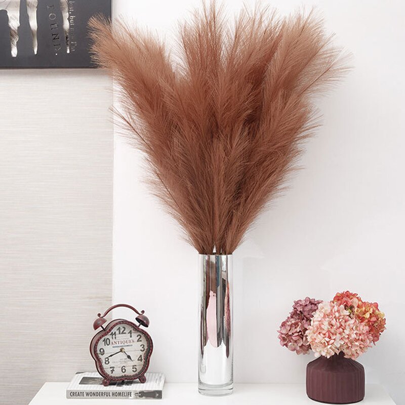 Artificial Faux Pampas Grass Manufacturer - 110cm Cream Color for Home Decor and Wedding