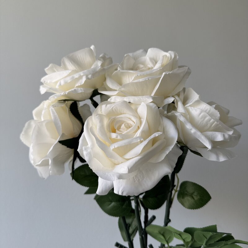 Artificial Rose Manufacturer - Dalian Chermy DC086 Single Head Beige Silk Wedding Floral