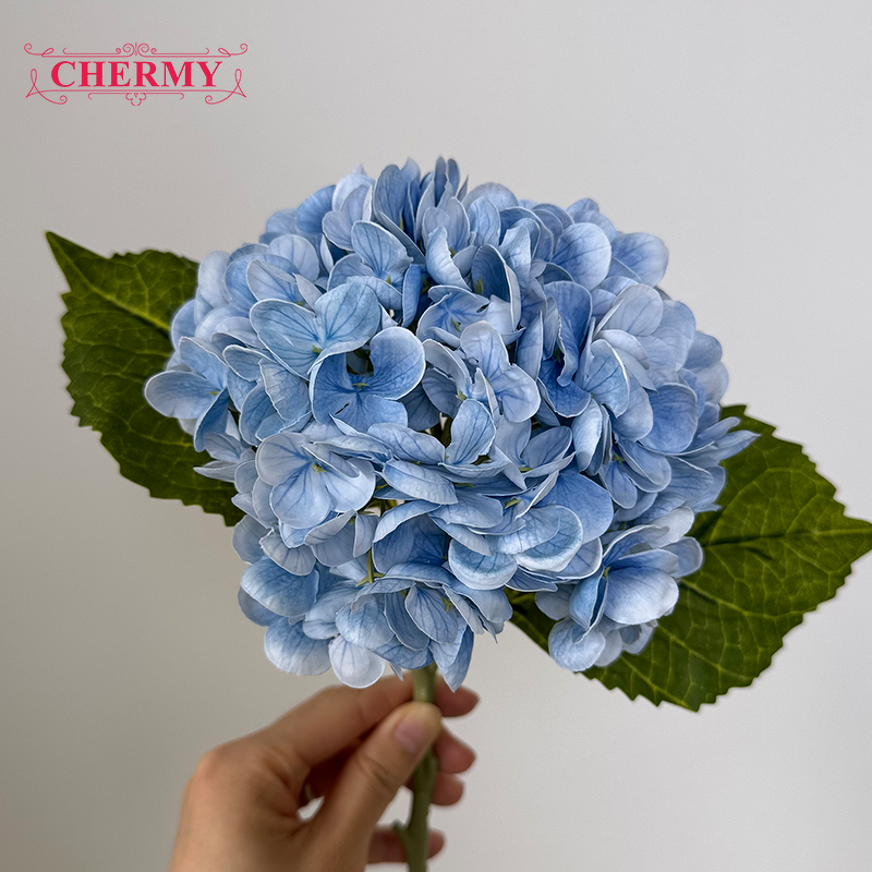 Artificial Hydrangea Manufacturer - DC112 Real Touch Blue for Wedding Table Centerpieces
