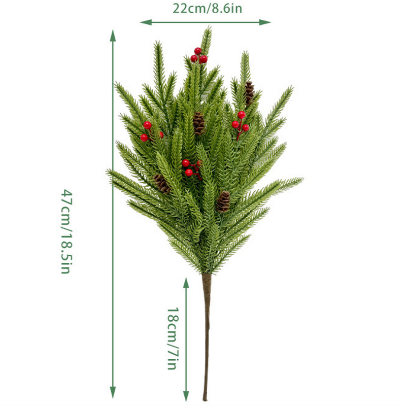 Artificial Pine Branches Manufacturer - Wholesale Soft Latex with Berry for Christmas Weddings Halloween