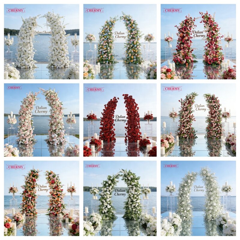 Artificial Flower Arch Manufacturer - Green Wedding Silk for Wedding Arch Arrangement Backdrop