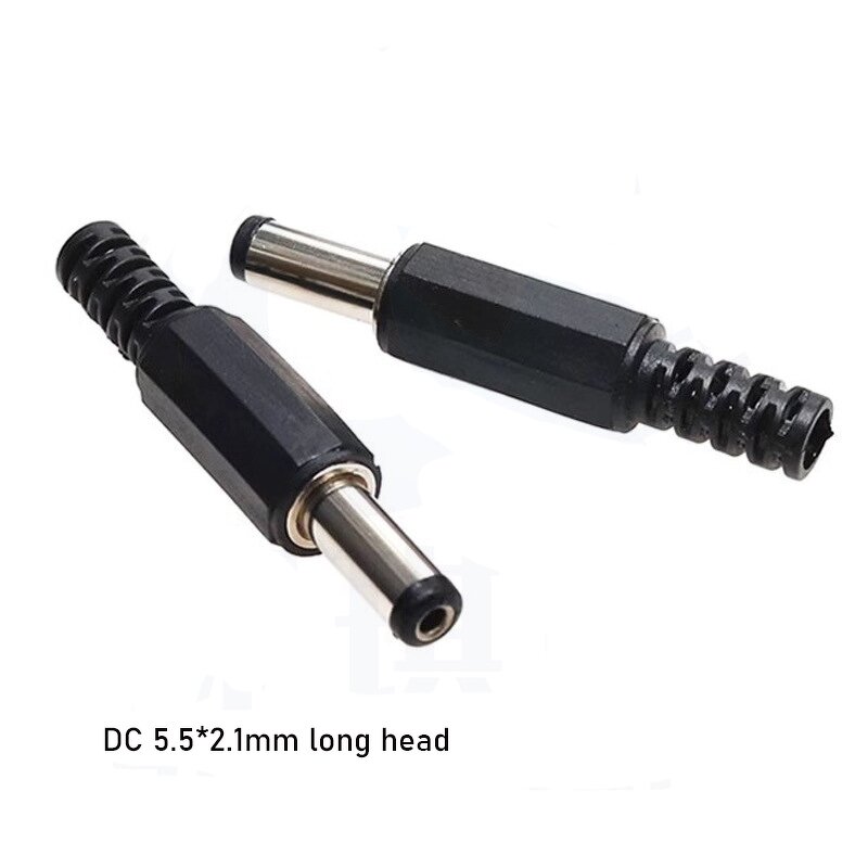 DC Connector - 5.5*2.1/2.5mm Male Jack - YX Electrical - Copper Welded Plastic Housing Tuning Fork Cable