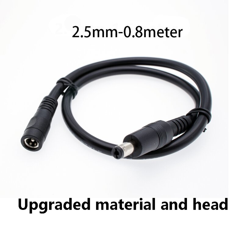DC Power Cable - 5.5*2.5/2.1mm Straight DC5525 Plug - Open Extension Male to Female 1 Pin Custom Audio