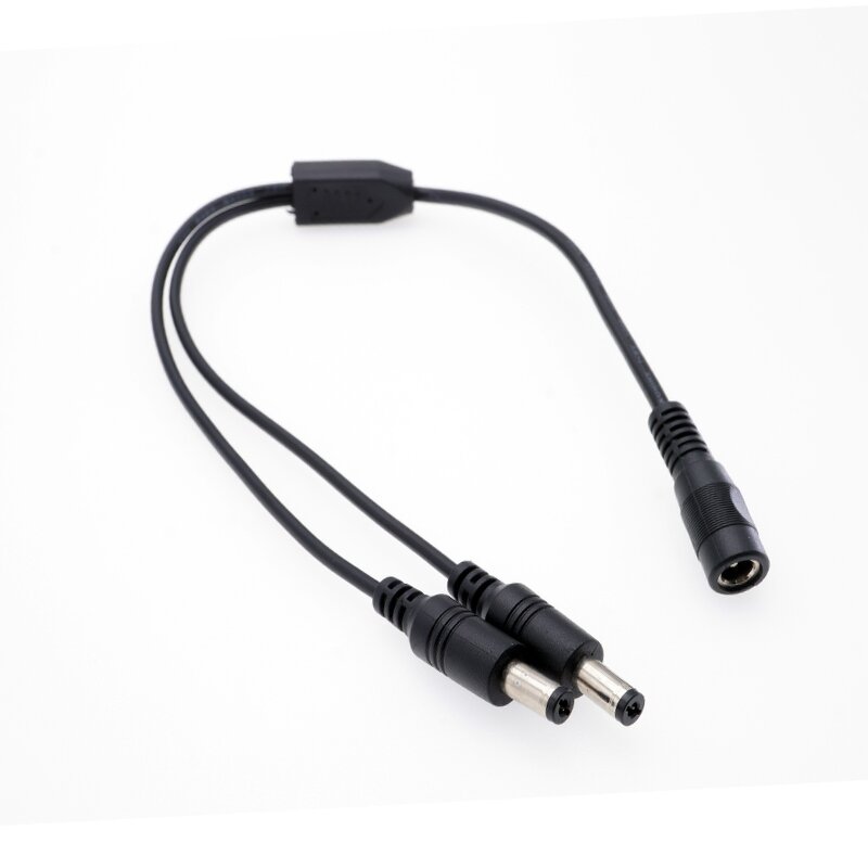 DC Cable - 5.5mm X 2.1*2.5mm PVC 1F2M 4-in-1 Y Splitter - CCTV 5525 LED Adapter Square