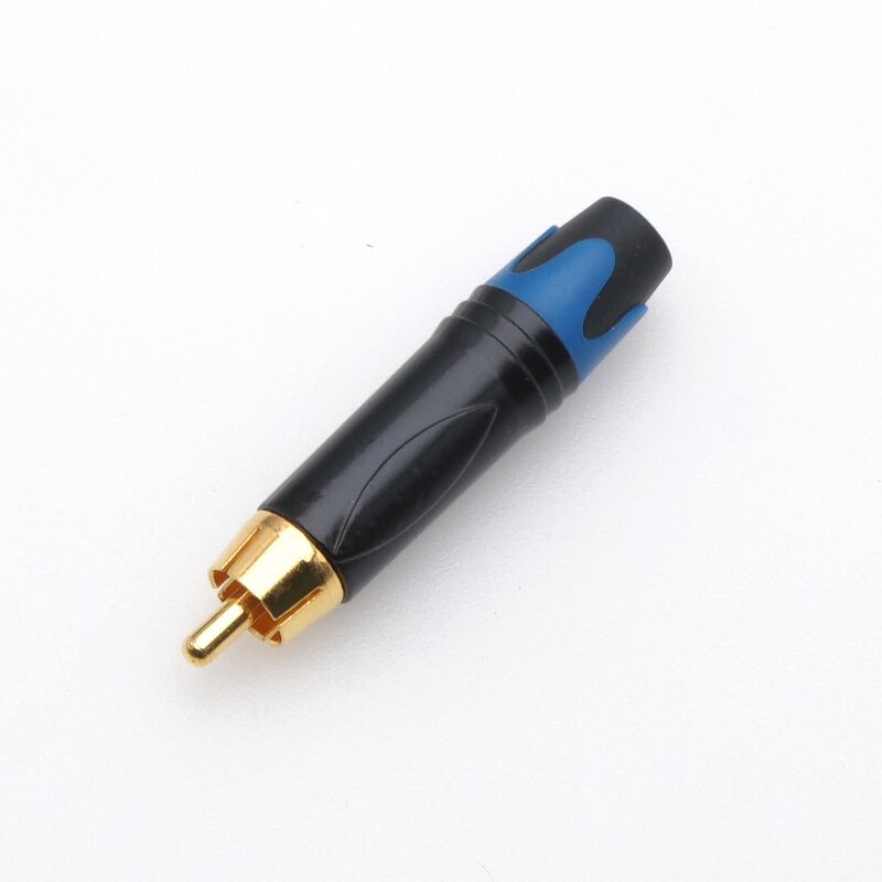 Audio Connector - Gold Plated Single RCA - Tekli Male Adapter 2P - Copper Nickel Welding ABS AV Plug