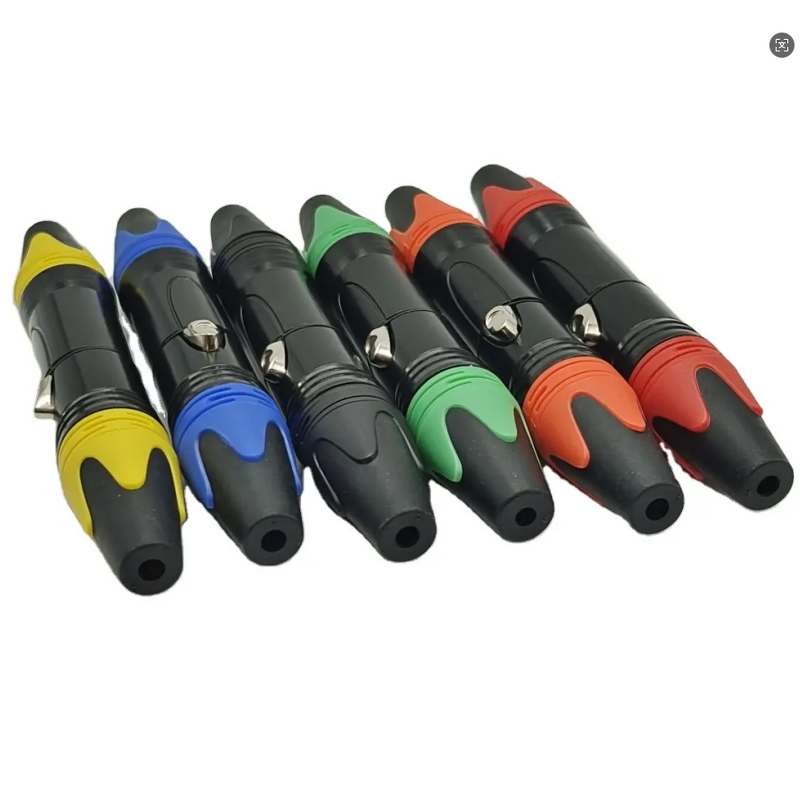 Audio Connector - Gold Plated 3-Pin XLR Male - Copper Contact - 3 Core Microphone Audio Jack