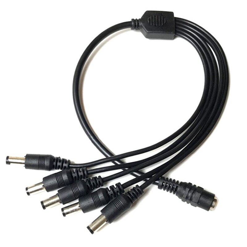 DC Connector - 5.5 X 2.1*2.5mm 1F6M Y Splitter - CCTV LED Jack Camera Copper Supply